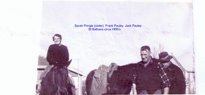 Sarah Pringle, Frank Pauley and Jack Pauley. 