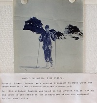 Russel Brow skiing Mt Pisa 1930s. 