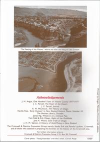Cromwell & Districts backcover. 